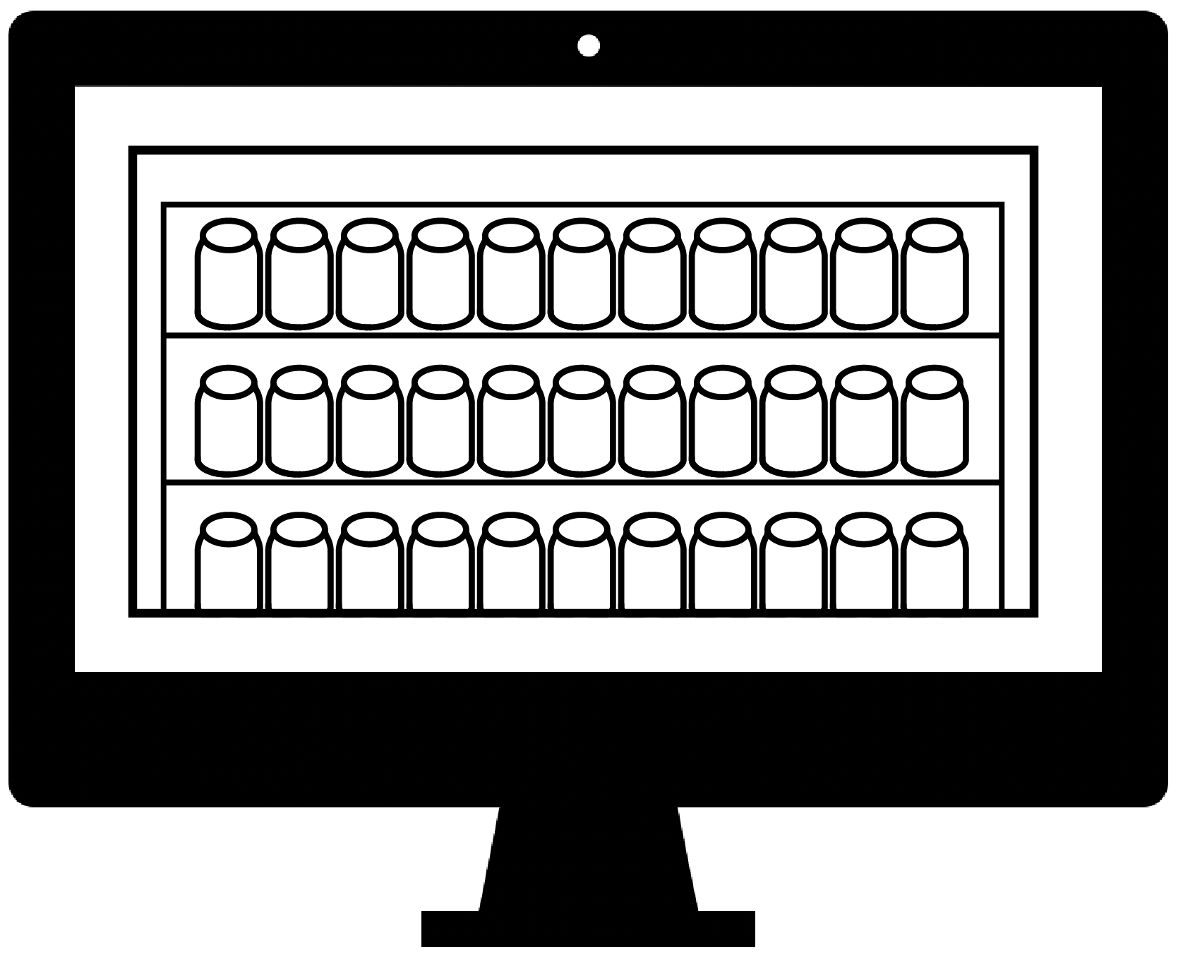 products on computer icon