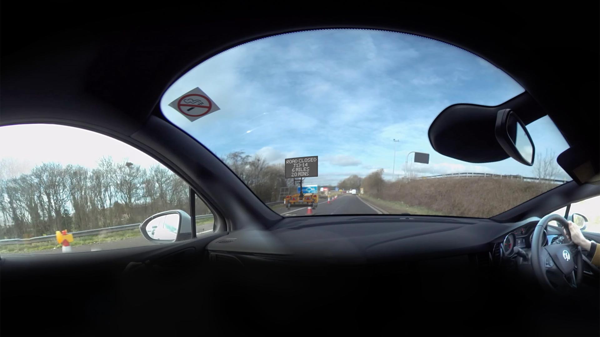 VR view from a driving car